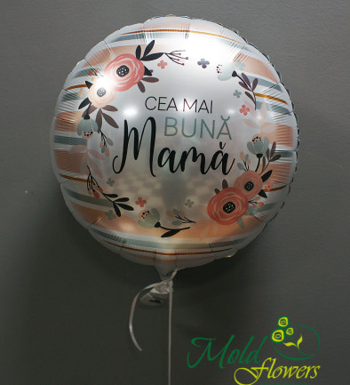 Foil balloon "Cea mai buna mama" with helium photo 394x433